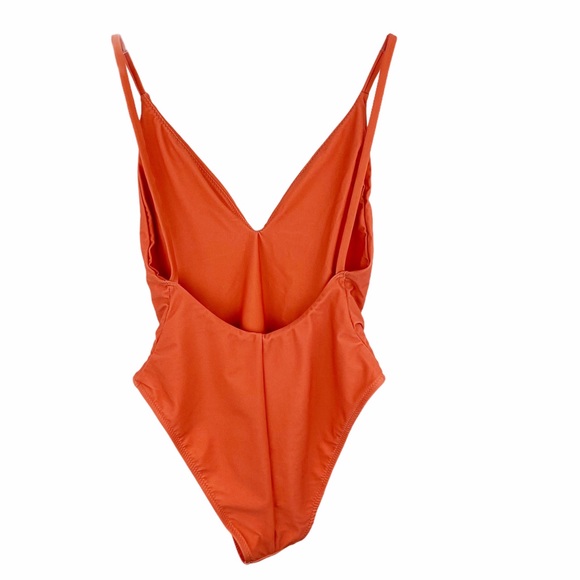 NEW SMYM MuMu Sunkissed One Piece Swimsuit Siesta Key Orange Plunge Size Small - Picture 8 of 16